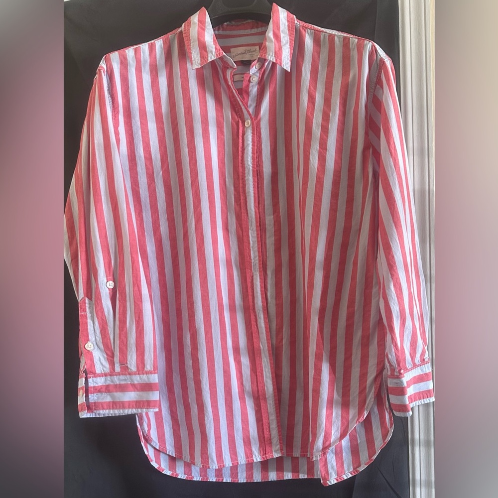 Red and White Striped Women’s Shirt